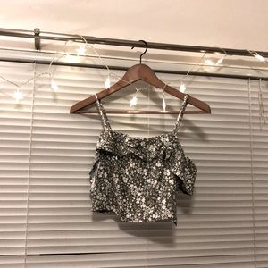 Forever 21 Floral Cami Crop Top, S